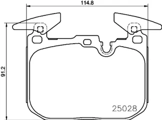 Hella Pagid Front Disc Brake Pad Set - 34106872334